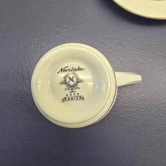 NORITAKE Rainer 6909 Cups & Saucers Set of 4 Vintage Tea Coffee Vintage - Picture 7 of 7